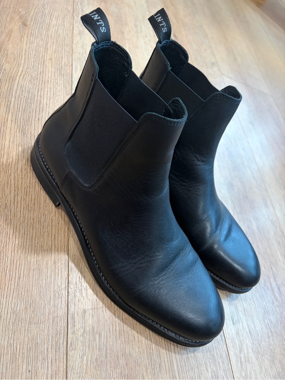 AllSaints Black Leather Chelsea Boots Men’s Size 11